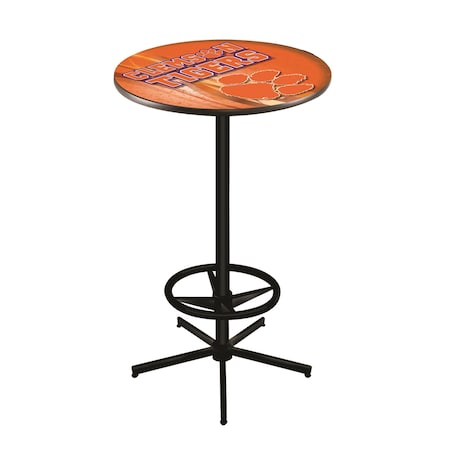 Holland Bar Stool Co 42" Black Clemson Pub Table, 36" dia. Top L216B4236Clmson-D2